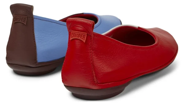 Camper Ballerinas “ Casi Myra Twins “ In Bordeaux / Rot 5