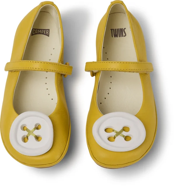 Camper Ballerinas “ Twins “ In Medium Yellow 4