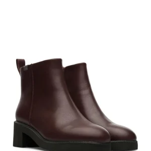 Camper Leder-Stiefeletten In Bordeaux 8