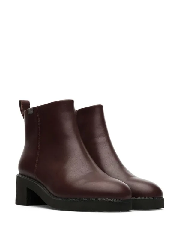 Camper Leder-Stiefeletten In Bordeaux 3