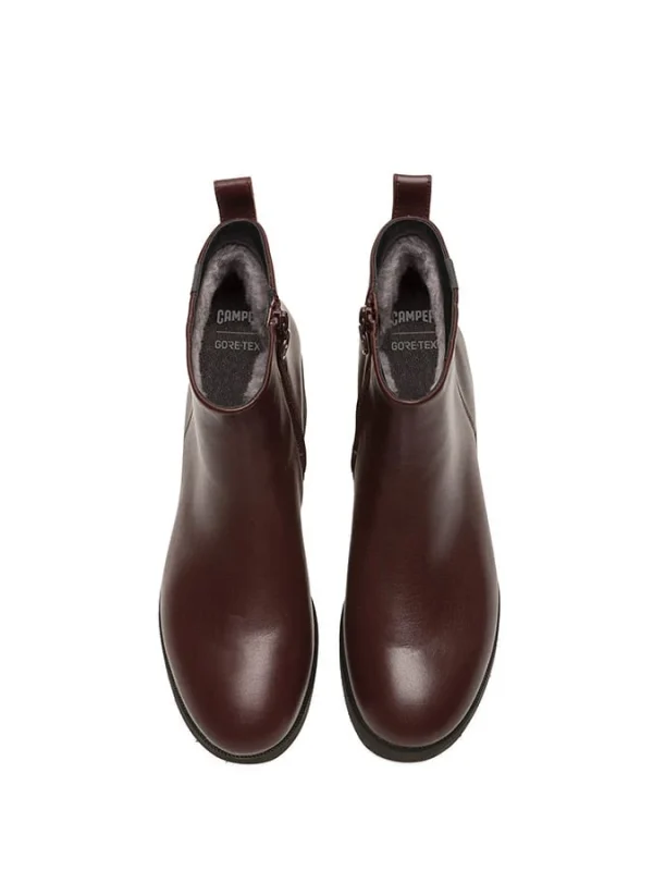 Camper Leder-Stiefeletten In Bordeaux 5